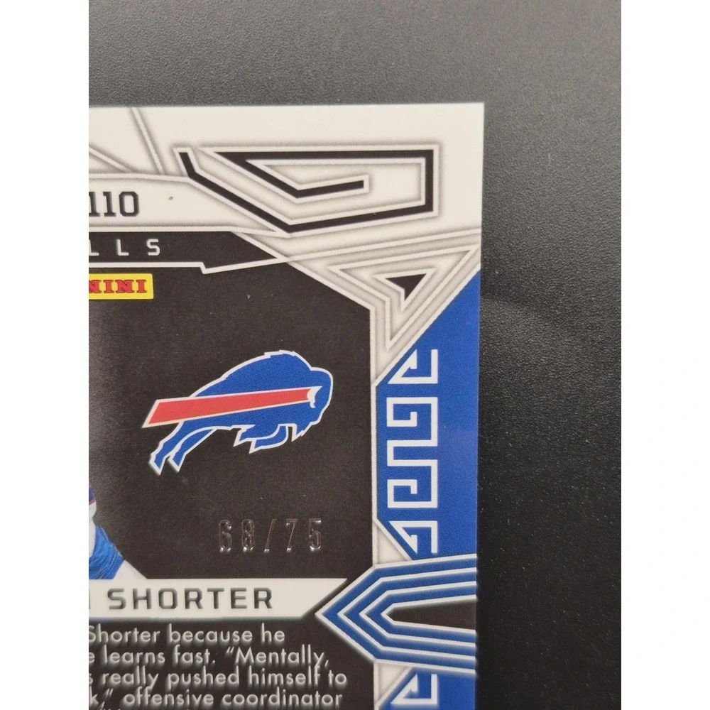 2023 Panini Obsidian Justin Shorter #110 Purple Electric Etch /75 Buffalo Bills
